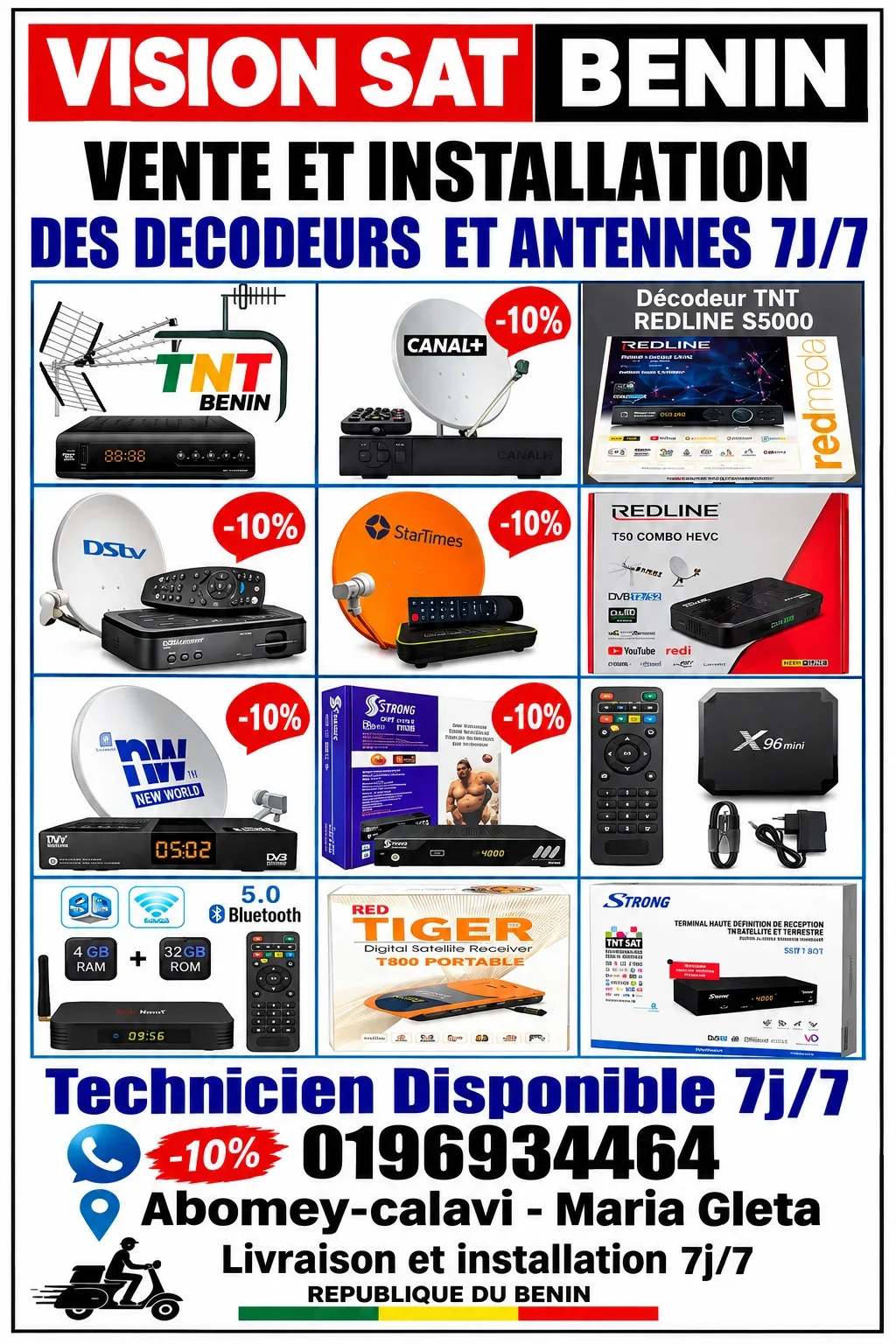 VENTE ET INSTALLATION DES DÉCODEURS